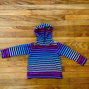 Rainbow Stripes Primary light hoodie - 2T